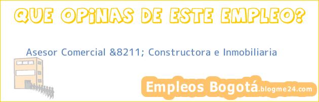 Asesor Comercial &8211; Constructora e Inmobiliaria