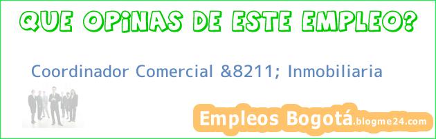 Coordinador Comercial &8211; Inmobiliaria