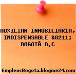 AUXILIAR INMOBILIARIA, INDISPENSABLE &8211; BOGOTÁ D.C