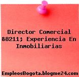 Director Comercial &8211; Experiencia En Inmobiliarias