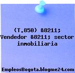 (T.850) &8211; Vendedor &8211; sector inmobiliaria