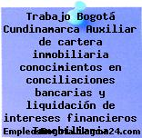 Trabajo Bogotá Cundinamarca Auxiliar de cartera inmobiliaria conocimientos en conciliaciones bancarias y liquidación de intereses financieros Inmobiliaria