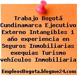 Trabajo Bogotá Cundinamarca Ejecutivo Externo Intangibles 1 año experiencia en Seguros Inmobiliarias exequias Turismo vehículos Inmobiliaria