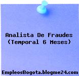 Analista De Fraudes (Temporal 6 Meses)