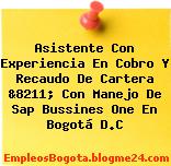 Asistente Con Experiencia En Cobro Y Recaudo De Cartera &8211; Con Manejo De Sap Bussines One En Bogotá D.C