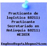 Practicante de logística &8211; Practicante Secretariado en Antioquia &8211; MEIKER