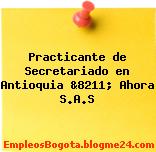 Practicante de Secretariado en Antioquia &8211; Ahora S.A.S