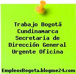 Trabajo Bogotá Cundinamarca Secretaria de Dirección General Urgente Oficina