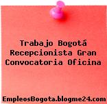 Trabajo Bogotá Recepcionista Gran Convocatoria Oficina