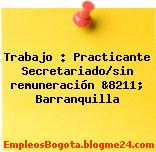 Trabajo : Practicante Secretariado/sin remuneración &8211; Barranquilla