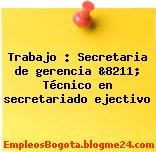 Trabajo : Secretaria de gerencia &8211; Técnico en secretariado ejectivo