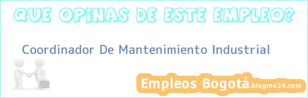 Coordinador De Mantenimiento Industrial