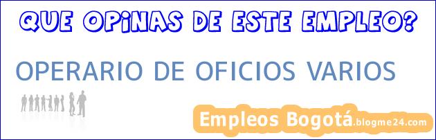 OPERARIO DE OFICIOS VARIOS