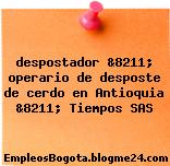 despostador &8211; operario de desposte de cerdo en Antioquia &8211; Tiempos SAS
