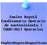 Empleo Bogotá Cundinamarca Operario de mantenimiento | [QUR-391] Operarios