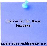 Operario De Aseo Duitama