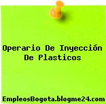 Operario De Inyección De Plasticos