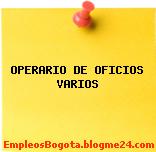 OPERARIO DE OFICIOS VARIOS