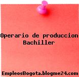 Operario de produccion Bachiller
