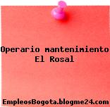 Operario mantenimiento El Rosal