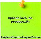 Operario/a de producción