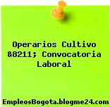Operarios Cultivo &8211; Convocatoria Laboral