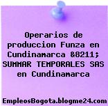 Operarios de produccion Funza en Cundinamarca &8211; SUMMAR TEMPORALES SAS en Cundinamarca