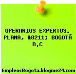 OPERARIOS EXPERTOS. PLANA, &8211; BOGOTÁ D.C