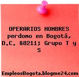 OPERARIOS HOMBRES perdomo en Bogotá, D.C. &8211; Grupo T y S