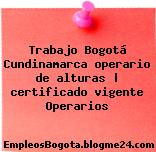 Trabajo Bogotá Cundinamarca operario de alturas | certificado vigente Operarios