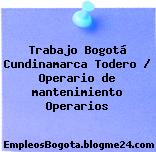 Trabajo Bogotá Cundinamarca Todero / Operario de mantenimiento Operarios