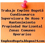 Trabajo Empleo Bogotá Cundinamarca Supervisora De Aseo Y Mantenimiento Propiedad Horizontal Zonas Comunes Operarios