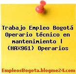 Trabajo Empleo Bogotá Operario técnico en mantenimiento | (HAX961) Operarios