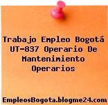Trabajo Empleo Bogotá UT-837 Operario De Mantenimiento Operarios