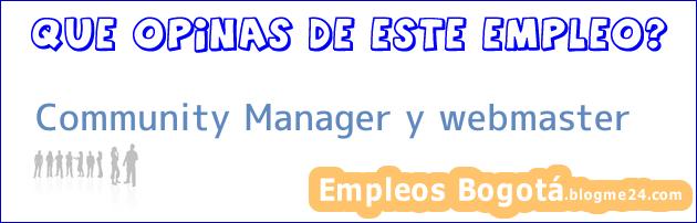 Community Manager y webmaster