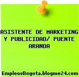 ASISTENTE DE MARKETING Y PUBLICIDAD/ PUENTE ARANDA