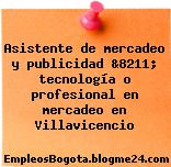 Asistente de mercadeo y publicidad &8211; tecnología o profesional en mercadeo en Villavicencio