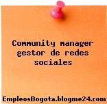 Community manager gestor de redes sociales