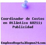 Coordinador de Costos en Atlántico &8211; Publicidad