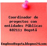 Coordinador de proyectos con entidades Públicas &8211; Bogotá