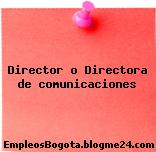 Director o Directora de comunicaciones