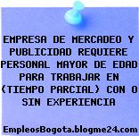 EMPRESA DE MERCADEO Y PUBLICIDAD REQUIERE PERSONAL MAYOR DE EDAD PARA TRABAJAR EN (TIEMPO PARCIAL) CON O SIN EXPERIENCIA