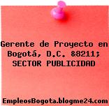 Gerente de Proyecto en Bogotá, D.C. &8211; SECTOR PUBLICIDAD