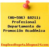 (HU-596) &8211; Profesional Departamento de Promoción Académica