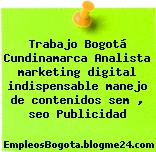 Trabajo Bogotá Cundinamarca Analista Marketing Digital Indispensable Manejo De Contenidos Sem , Seo Publicidad