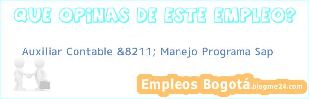 Auxiliar Contable &8211; Manejo Programa Sap