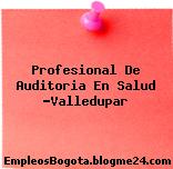 Profesional De Auditoria En Salud -Valledupar