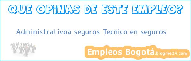 Administrativoa seguros Tecnico en seguros