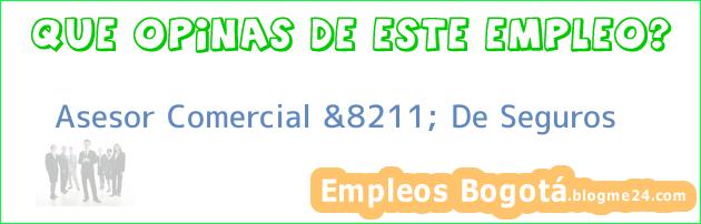 Asesor Comercial &8211; De Seguros
