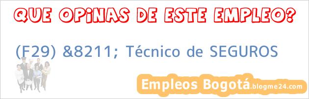 (F29) &8211; Técnico de SEGUROS